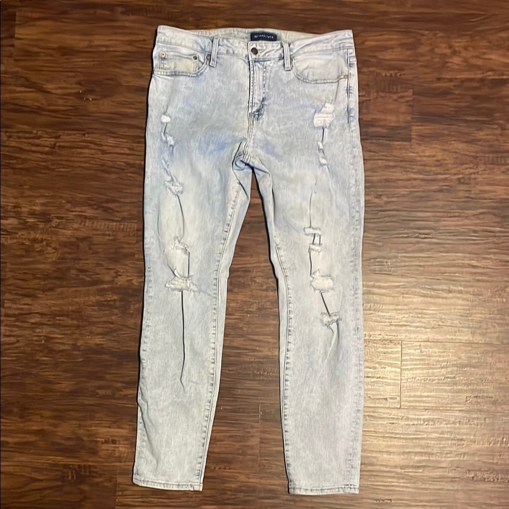 Aeropostale Super Skinny Distressed Jeans Color: Light Blue Sz. 33W 32L $60.